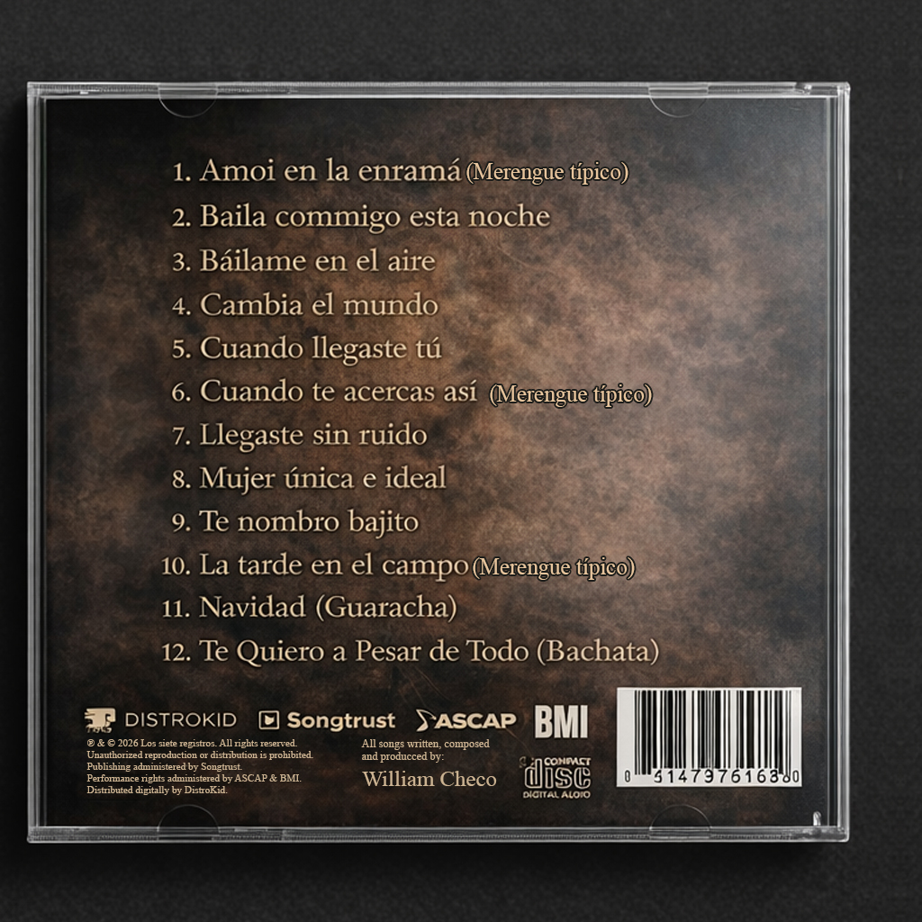 Arte de portada y contraportada del álbum